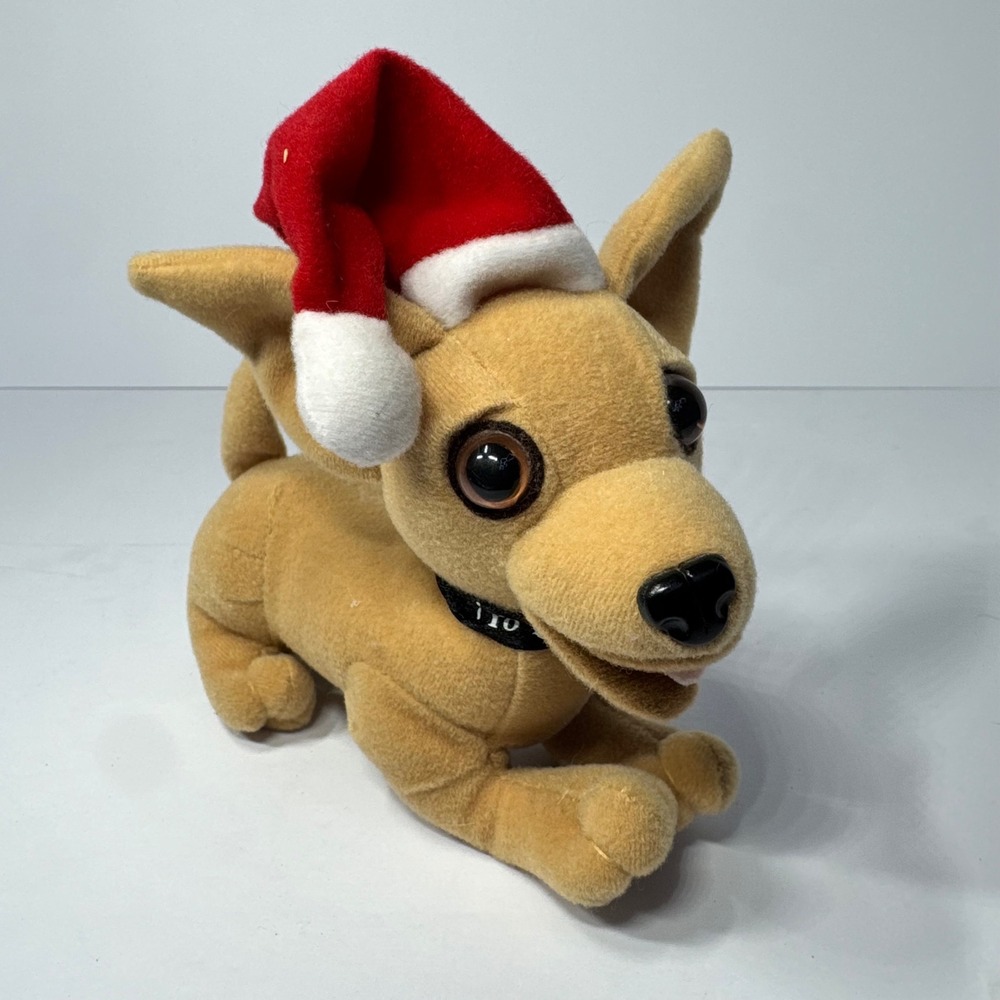 Vintage Taco Bell Chihuahua‎ Plush Santa Hat Christmas Dog Applause 6 inch 1990s